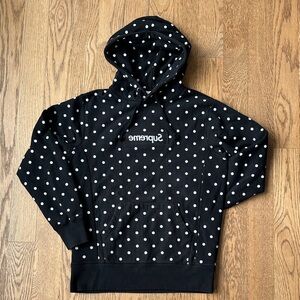 Supreme x CDG Polka Dot Box Logo Hoodie Black Men’s Size Medium